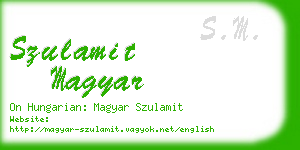 szulamit magyar business card